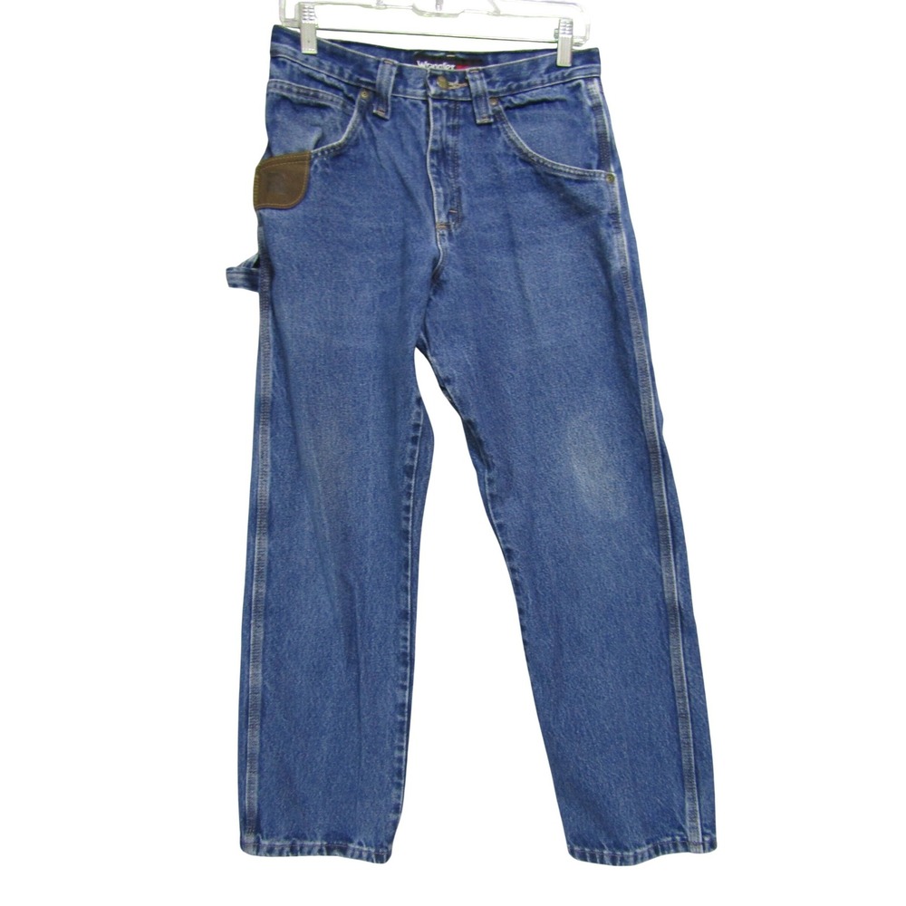 Wrangler Riggs Workwear Carpenter Jeans Mens 30X30 Blue Good Hammer Loop Utility